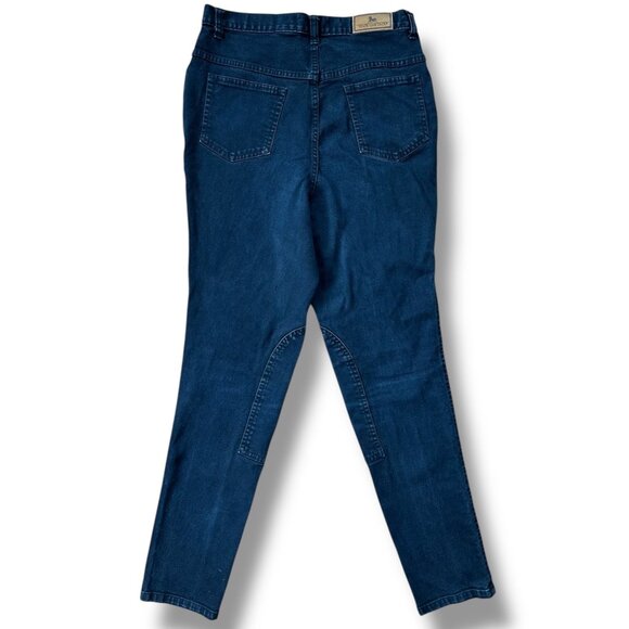 State Line Tack Womens Blue Denim Riding Breeches Cotton Stretch Equestrian Deni - Picture 2 of 10